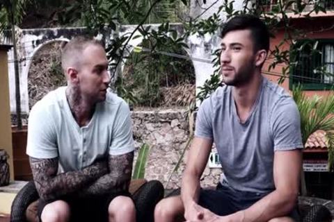 Tattoo gay Flip Flop And cumshot