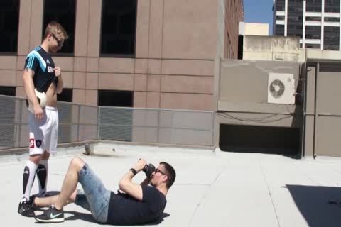 Being Photographed As A Footballer jerking off