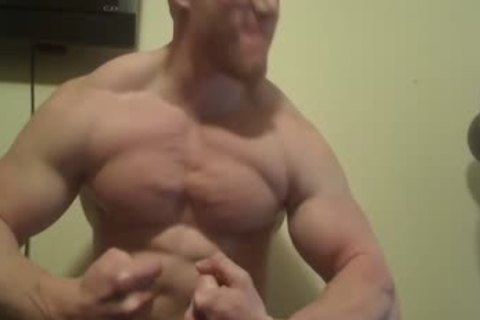 Muscle man Showing Off In underclothing