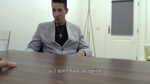 A young fellow acquires drilled during job suggest interview