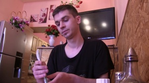 worthy looking lad has a painful experience