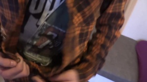 young college hipster student poked for cash