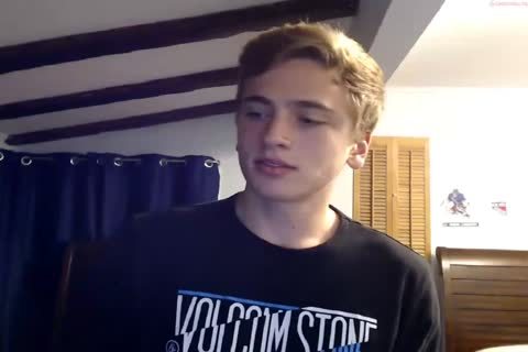 Blond twink Cums On sextoy And Licks his sex sperm - Chaturbate