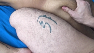 LatinLeche.com - Crossdresser having fun with uncut dick guy