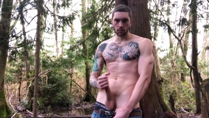 ChaosMen.com: Jake Hart licking uncut cock outdoors