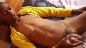 80 Gays - John jerking black cock