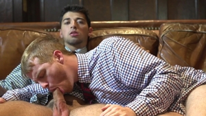 Bro Seeking Bro: Drew Hill beside Jackson Grant threesome