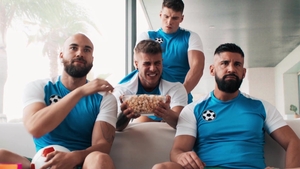 Men: Sports Frenzy: Secret Couch Handjob