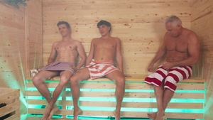 Men: Two Twinks Take on the Sauna