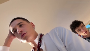 Raw ping pong sex for two hot twinks