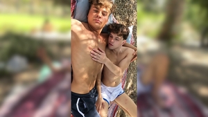 Dirty Outdoor Jerk-Off Scene